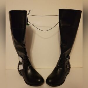Arizona Jean Black Riding Boots Womens 6.5 M Denver Wide Calf